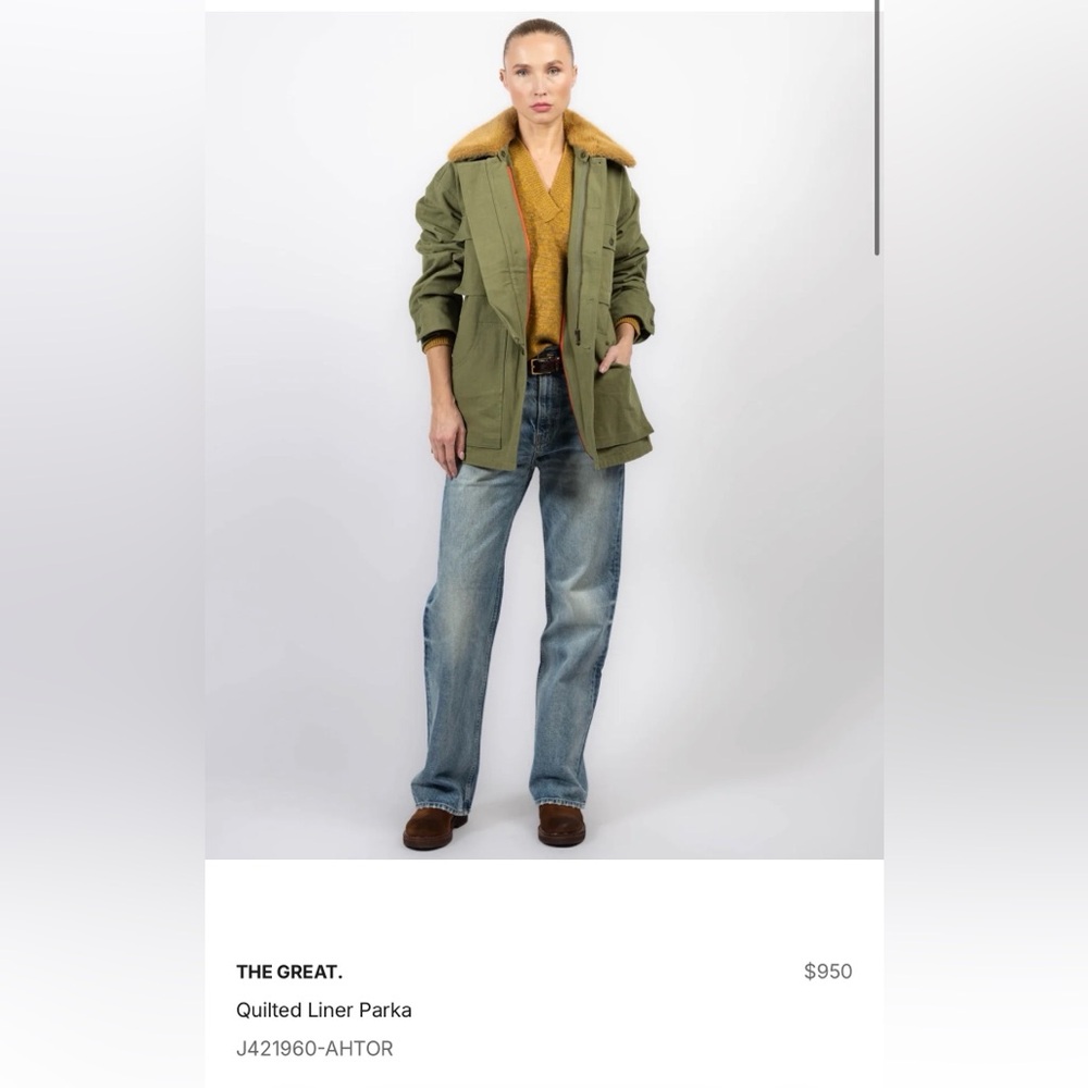 THE GREAT. Brand new. Lined Parka